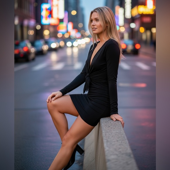 Zara Classic Black Dress - Picture 2 of 4